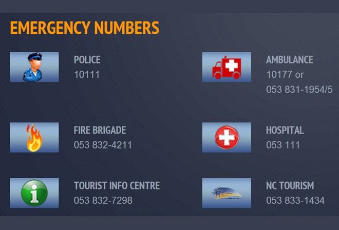 Kimberley Emergency Numbers Kimberley CITY PORTAL