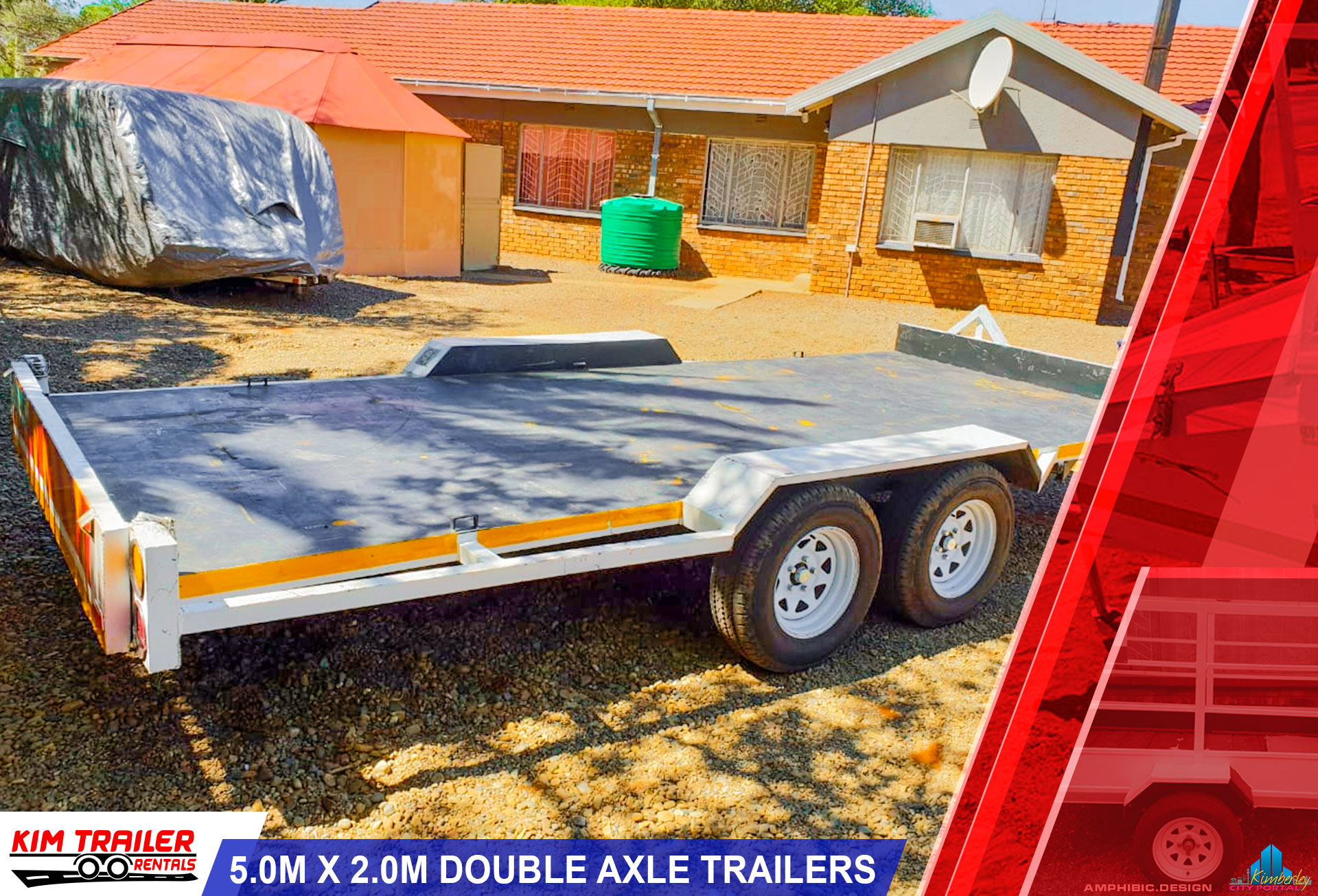 5.0m x 2.0m Car Double Axle Trailers
